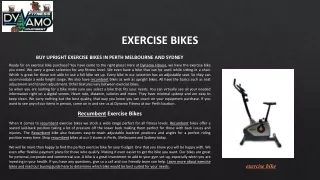 Exercise Bike | Dynamofitness.com.au