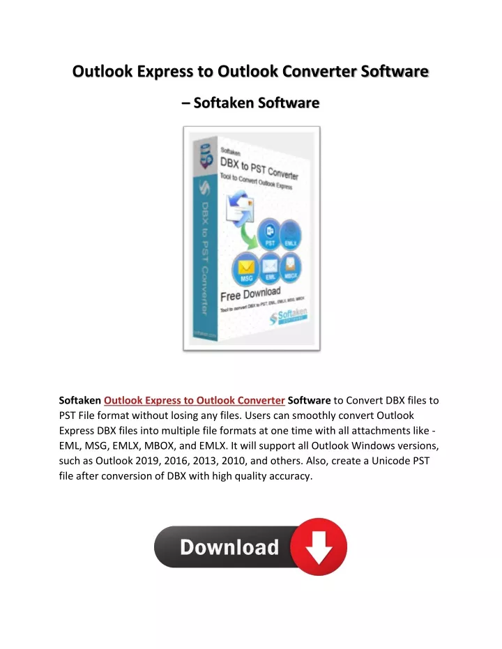 outlook express to outlook converter software