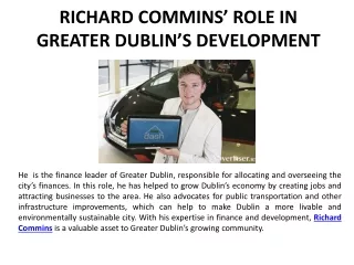 Richard Commins Role in Greater Dublin's Development
