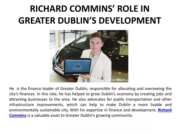 richard commins role in greater dublin s development
