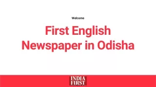 First English Newspaper in Odisha