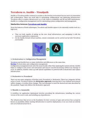 terraform vs ansible visualpath