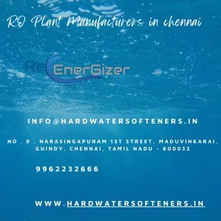RO Plant Manufacturers in chennai