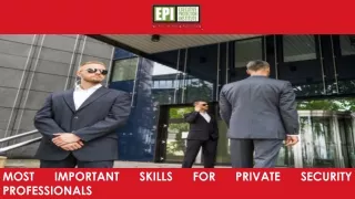 most important skills for private security