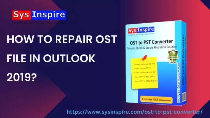 how to repair ost file in outlook 2019