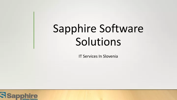 sapphire software solutions