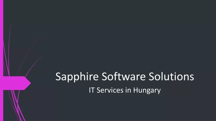 sapphire software solutions