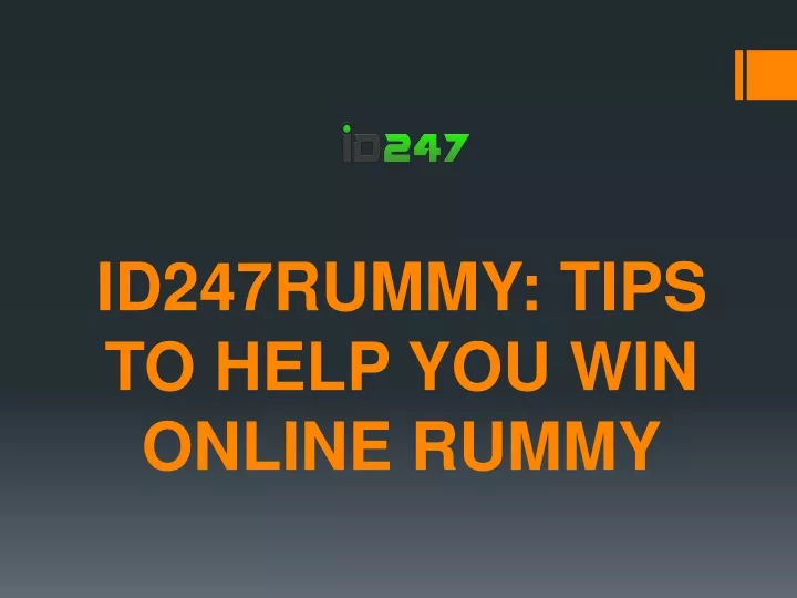 id247rummy tips to help you win online rummy