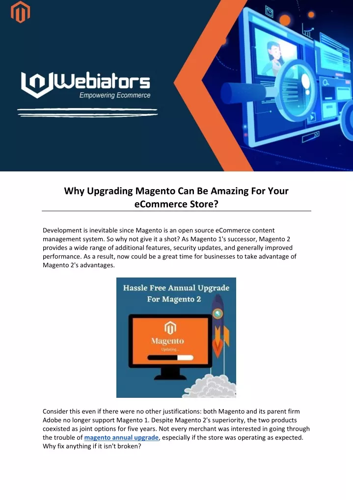 why upgrading magento can be amazing for your