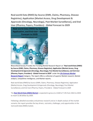 real world data rwd by source emr claims pharmacy