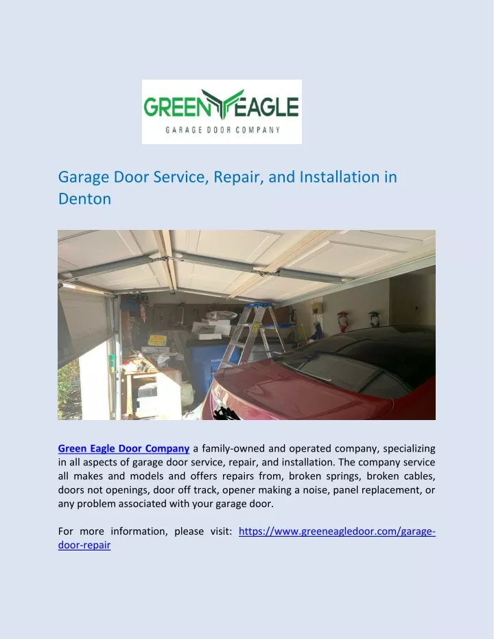 garage door service repair and installation