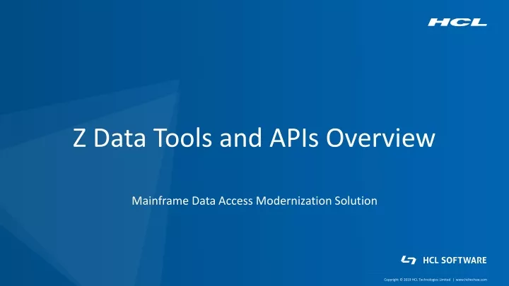 z data tools and apis overview