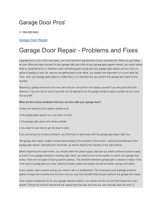 garage door pros