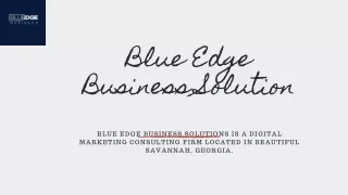 Business branding agency Savannah -  Blue Edge