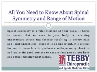 all you need to know about spinal symmetry and range of motion