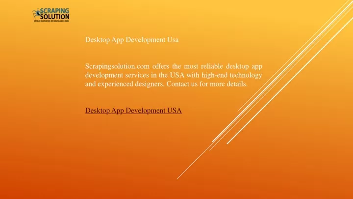 desktop app development usa scrapingsolution