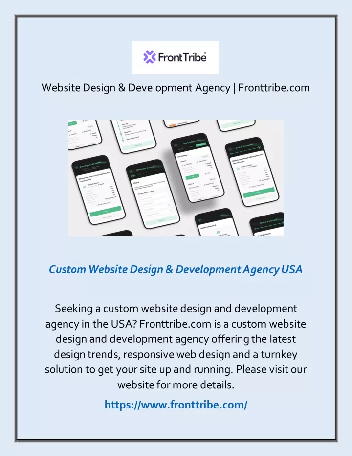 website design development agency fronttribe com