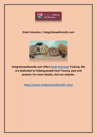 Emdr Intensive | Integritaswellnessllc.com