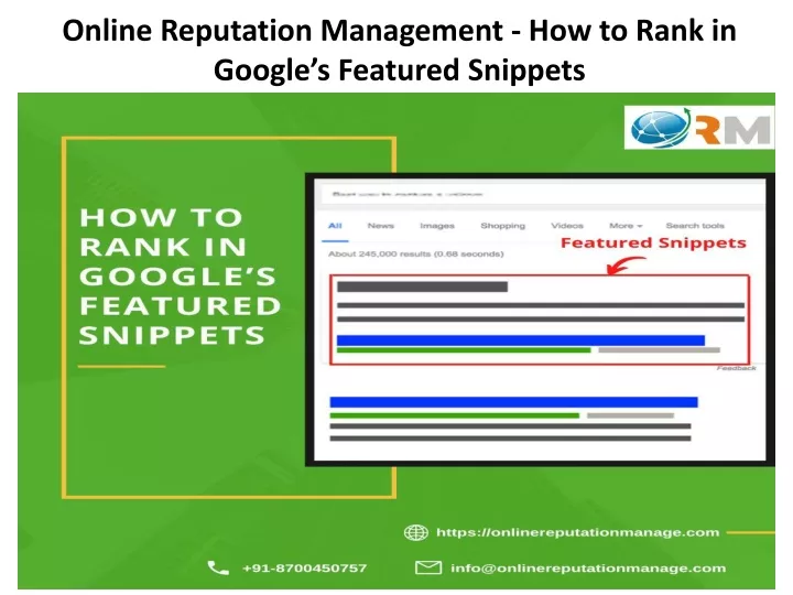 online reputation management how to rank