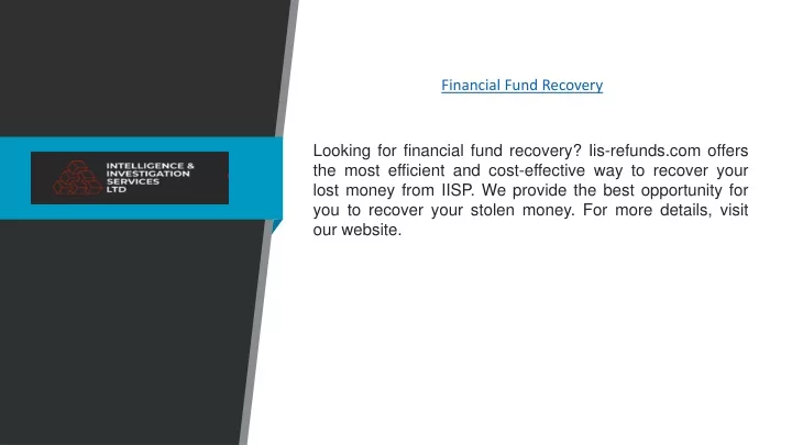 financial fund recovery