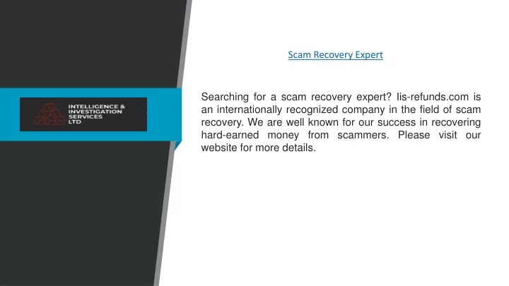 scam recovery expert