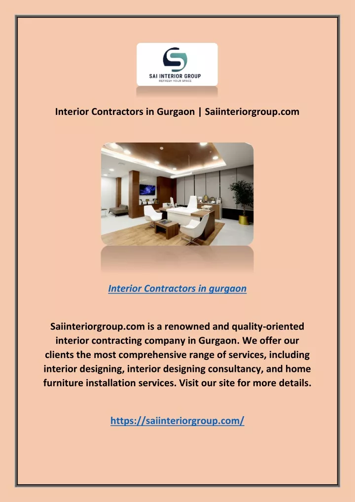 interior contractors in gurgaon saiinteriorgroup