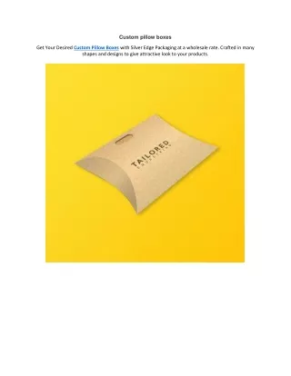 custom pillow boxes