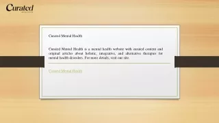 curated mental health curated mental health