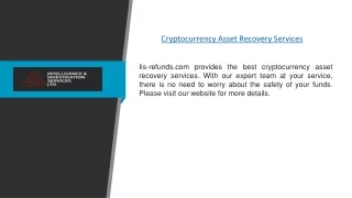 Cryptocurrency Asset Recovery Services | Iis-refunds.com