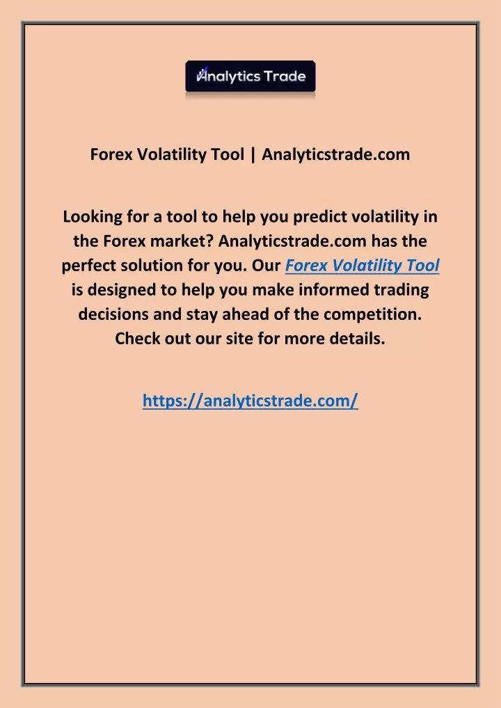 forex volatility tool analyticstrade com