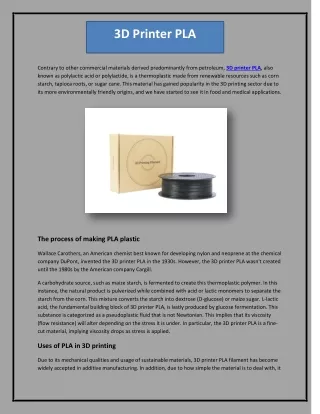 3d printer pla