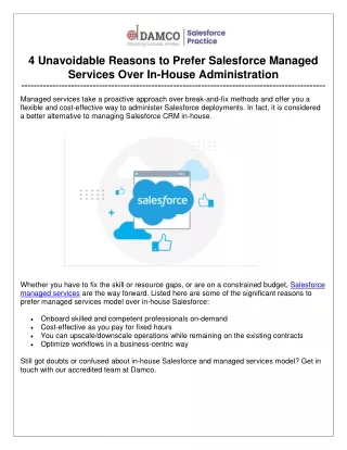 4 unavoidable reasons to prefer salesforce
