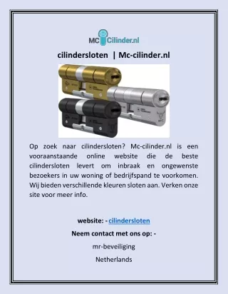 cilindersloten mc cilinder nl