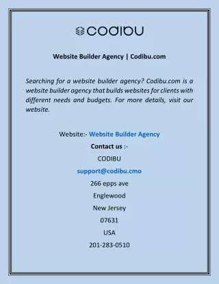 Website Builder Agency