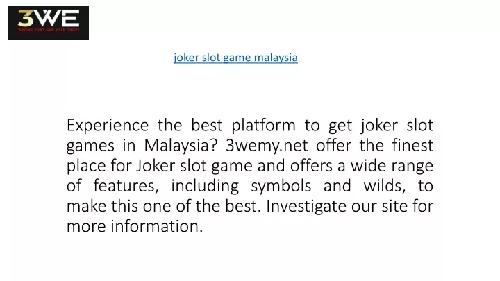 joker slot game malaysia