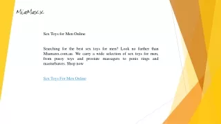 Sex Toys for Men Online  Miamaxx.com.au