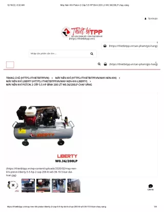 Máy Nén Khí Piston 2 Cấp 5.5 HP Bình 200 Lít W0.36_200LP