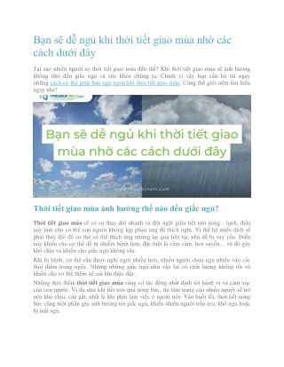 b n s d ng khi th i ti t giao