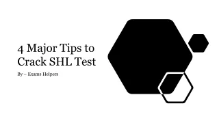 4 Major Tips to Crack SHL Test