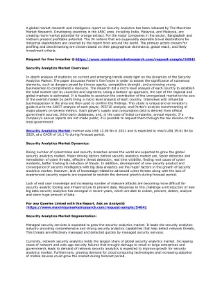 a global market research and intelligence report