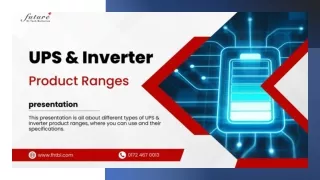 UPS and Inverter Product Ranges