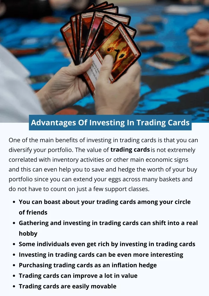 advantages of investing in trading cards