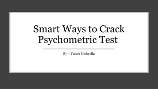 Smart Ways to Crack Psychometric Test ​