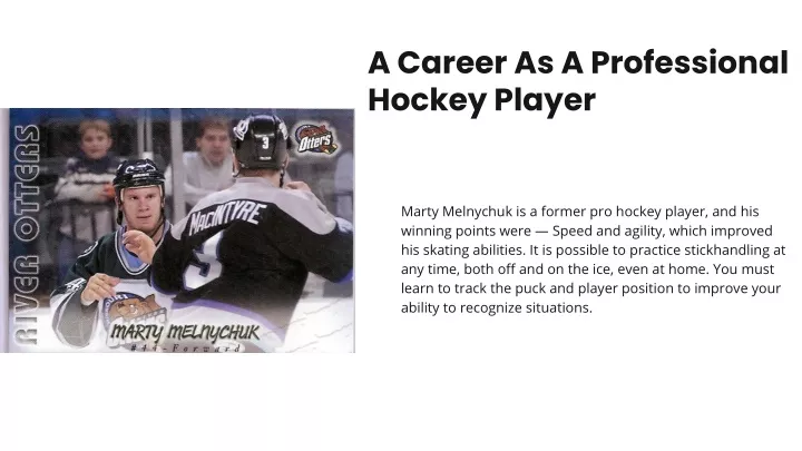 a career as a professional hockey player