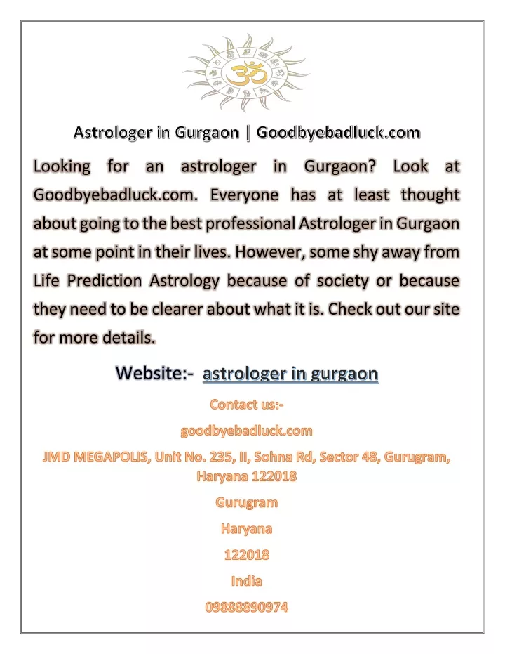 looking for an astrologer in gurgaon look at