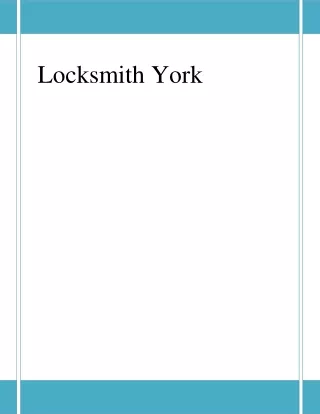 Locksmith York