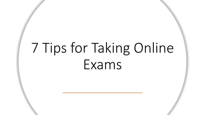 7 tips for taking online exams