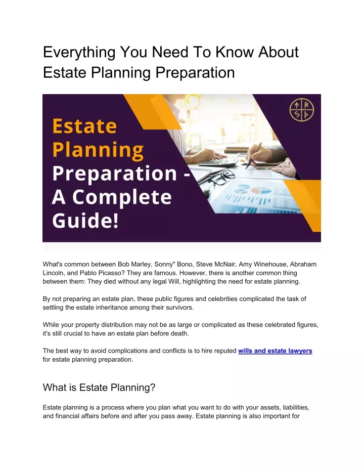 everything you need to know about estate planning