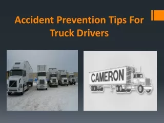 Accident Prevention Tips For Truck Drivers