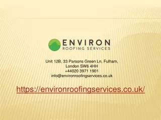 Environ Roofing Services PPT